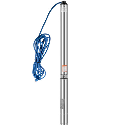 Well Pump 3 HP, Submersible Well Pump 220V, Stainless Steel Deep Well Pump with 32.8 ft/10 m Cable, 42GPM Stainless Steel Deep Well Pump for Cities Farmland Irrigation and Home Use