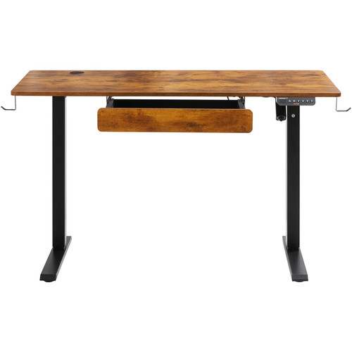 Height Adjustable Desk, 47.2 x 23.6 in with Drawer, 3-Key Modes Electric Standing Desk,Whole Piece Desk Board, Dual Metal Frame, 180 LBS Capacity Computer Sit Stand up Desk, for Home and Office