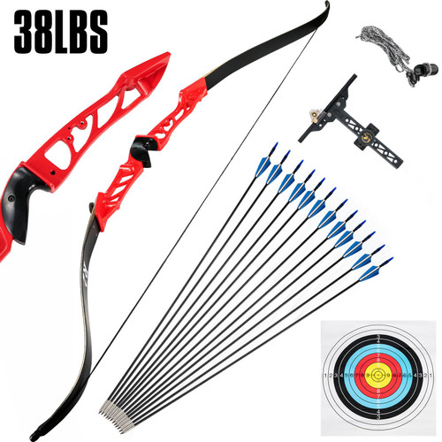 Recurve Bow Set 38lbs Archery Bow Aluminum Alloy Takedown Recurve Bow Right Hand Bow And Arrow Takedown Bow Archery Set Bow And Arrow For Adults Youth Hunting Shooting Practice Competition