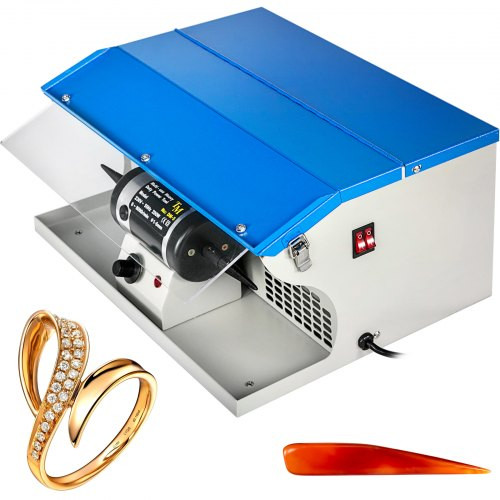 Polishing Buffing Machine 200W Jewelry Buffing Machine 110V Jewelry Polishing Tool Dust Collector with Light Table Top Jewelry Buffer Polisher