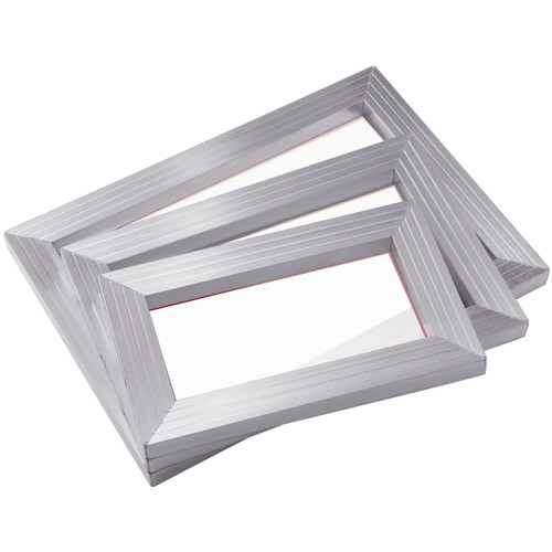Screen Printing Kit, 3 Pieces Aluminum Silk Screen Printing Frames 6x10/8x12/10x14inch 110 Count Mesh, 5 Glitters and Screen Printing Squeegees and Transparency Films for T-shirts DIY Printing