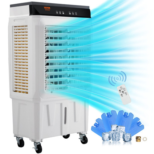 Evaporative Air Cooler, 2100 CFM, 135 degree Oscillating Swamp Cooler with Adjustable 3 Speeds and 12 H Timer, 7 Gal Portable Air Cooler for 750 Sq.ft, Indoor/Outdoor Use
