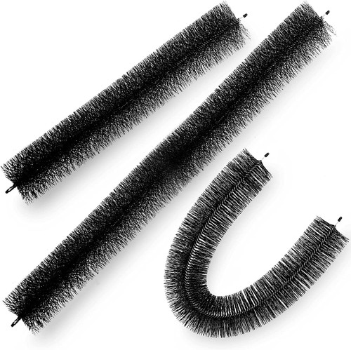 Gutter Guard Brush with 30 FT Length Bristle, 4.33"(Dia) Gutter Brush Leaf Guard Fit for 5 Inches Gutter, Galvanized Steel Wire Gutter Brush, No Tools, DIY Gutter Leaf Guard for Keep Out Debris