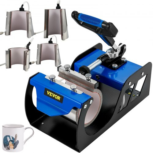 Cup Heat Press Attachment, 6oz 11oz 12oz 17oz Four Mug Heating Transfer Elements for Heat Press Machine Transfer Sublimation, 110V Silicone Pad Wrap for Mug Coffee Glass Tumbler Cup DIY Printing