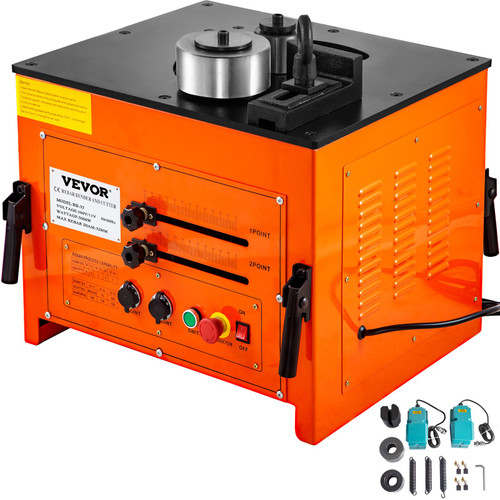 Hydraulic Rebar Bender, 3000W Electric Rebar Bender, 0.24''-1.26''/6-32 mm Max Rebar Diameter, Rebar Steel Bender, Bending Machine For Bending Rebar, Steel Bar, Steel Rod