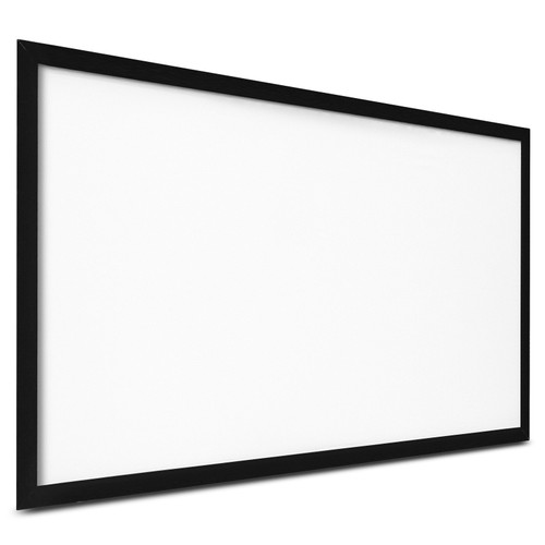 Projector Screen Fixed Frame 130inch Diagonal 16:9 Movie Projector Screen 4K HD with Aluminum Frame Projector Screen Wall Mounted for Home Theater Office