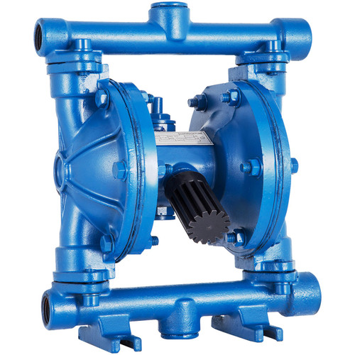 Air-Operated Double Diaphragm Pump, 1/2 in Inlet & Outlet, Cast Iron Body, 8.8 GPM & Max 120PSI, Nitrile Diaphragm Pneumatic Transfer Pump for Petroleum, Diesel, Oil & Low Viscosity Fluids