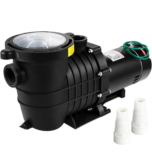 Swimming Pool Pump, 1HP 110V 5544GPH Powerful Self-priming Up to 36ft Head Lift, for In/Above Ground Pool Water Circulation, w/ Strainer Basket and 2pcs 1-1/2'' NPT Connectors, UL Certified