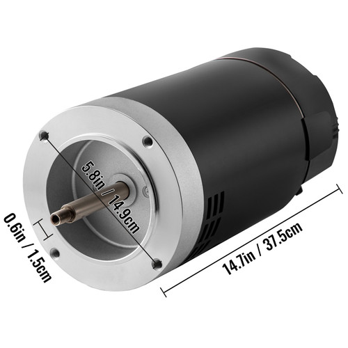 Pool Motor,3/4 HP, 3495 RPM, 1 Speed, 230/115 Volts, 6/11.88 Amps, 1.5 Service Factor, 56J Frame, PSC, ODP Enclosure, C-Face Pool Motor, Swimming Pool Pump Motor, Replacement Pool Motor Kit