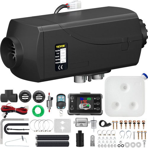 5KW Air Diesel Heater 12V Diesel Parking Heater LCD Switch 5KW Diesel Heater Muffler for RV Motorhome Trailer Trucks Boats