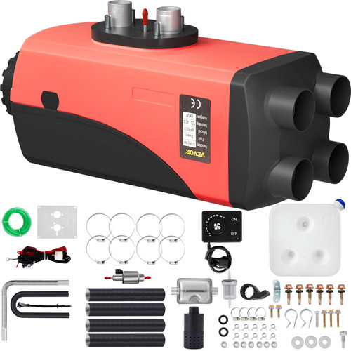 Diesel Air Heater 8KW Diesel Parking Heater 12V Diesel Heater Muffler with Knob Switch for RV Motorhome Trucks Boats and Trailer