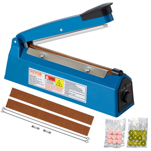 Impulse Sealer 16 inch, Manual Heat Sealing Machine with Adjustable Heating Mode, Aluminum Shrink Wrap Bag Sealers for Plastic Mylar PE PP Bags, Portable Poly Bag Sealer with Extra Replace Kit