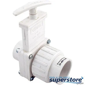 Valterra Products | Gate Valve, Valterra, 1-1/2″s x 1-1/2″spg, Single Union, Wht | 6116 | 610654