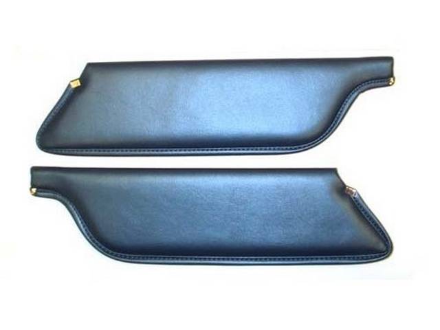 Padded Sun Visors, Sierra Grain Vinyl, Medium Blue