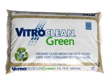 Vitroclean Green Glass Filter Media, 50lb Bag