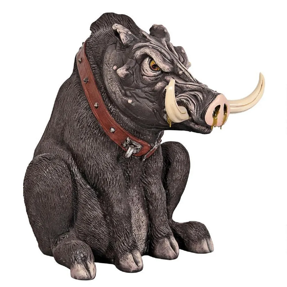 Bold 29″ Angry Looking Big Warthog Outdoor Garden Statue