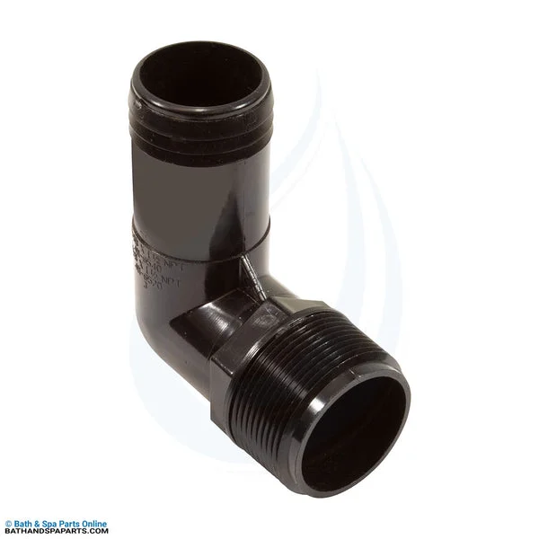 Waterway 1-1/2″ MPT x 1-1/2″ Hose Barb Elbow Black (411-6521)