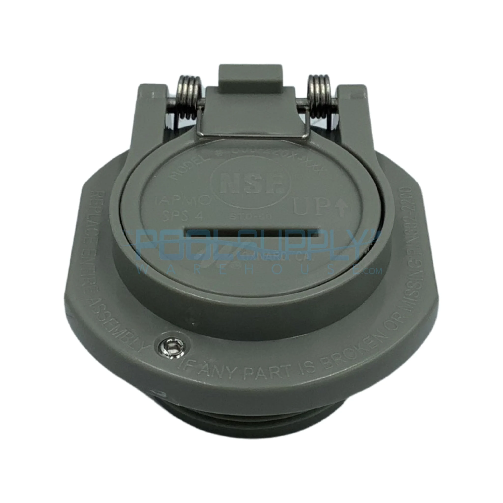 Waterway 1.5″ MPT Gray Vac Lock Cover – 600-2207