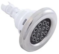 Waterway 3 3/8 Multi Massage Poly Storm Jet 5 Scallop Stainless Steel Gray 212-8277S