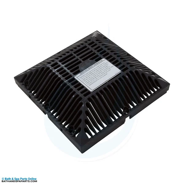 Waterway Drain Grate [9″ x 9″ Square Black] (642-4791V)