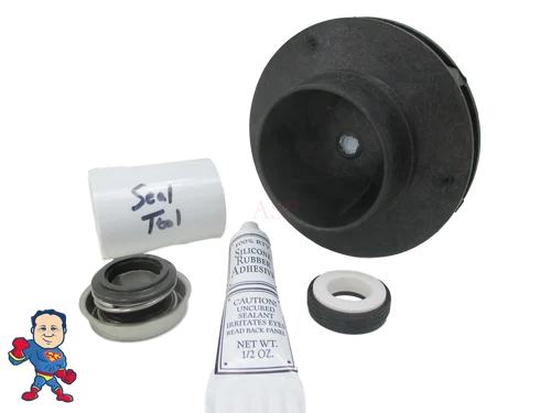 Waterway Executive 2HP Impeller & 1000 Seal Kit – 48/56 Frame Wet End Replacement w/ Silicone & Tool