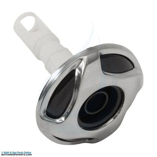 Waterway Jet Intl [WW Adj Clstr Strm 2-1/4″ FD Dir RevSwirl SS/Blk/Wht] (229-2709S-SBK)