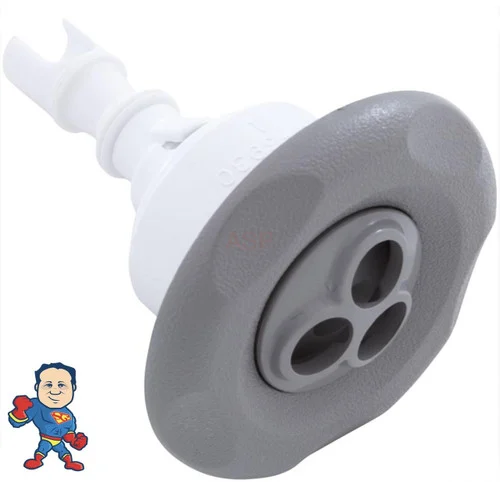 Waterway Mini Storm Internal Jet Assembly – 3″ Face, Massage, 5 Scallop Gray