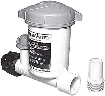 Waterway White Above Ground Chlorinator For 4 – 3″ Tablets with 1-1/2″ Hose Adapter CAG004-W