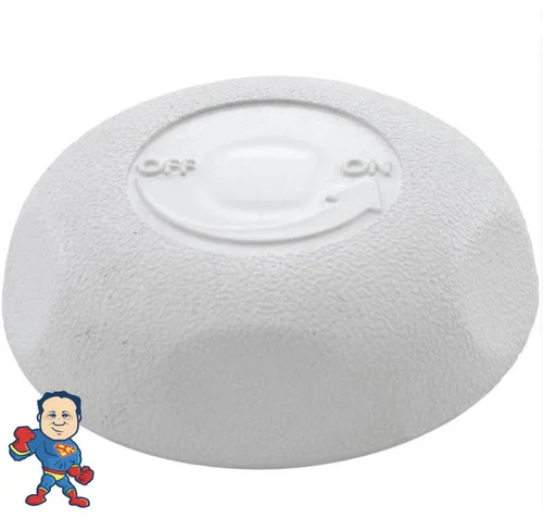 White Waterfall Valve Knob for Waterway Control – 2-5/8″ Face, 5/8″ Square Stem